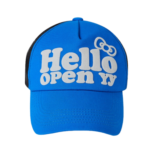 【Open Yy x Hello Kitty】 Hello Trucker Cap Khaki Open YY x Hello Kitty Trucker Cap - Khaki | Adjustable Mesh