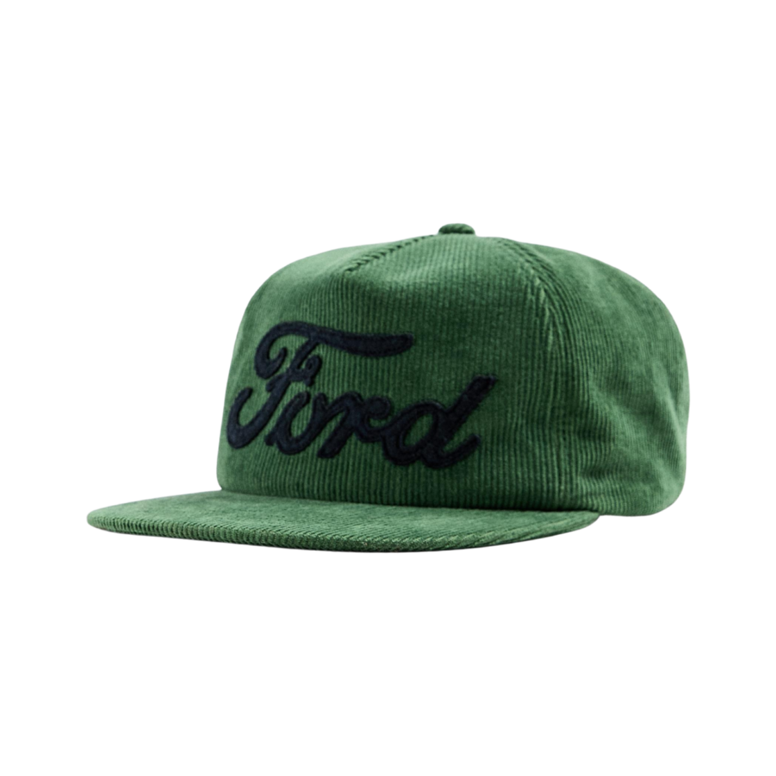 9065/345/500 Zara Corduroy Cap with Ford Embroidery Green