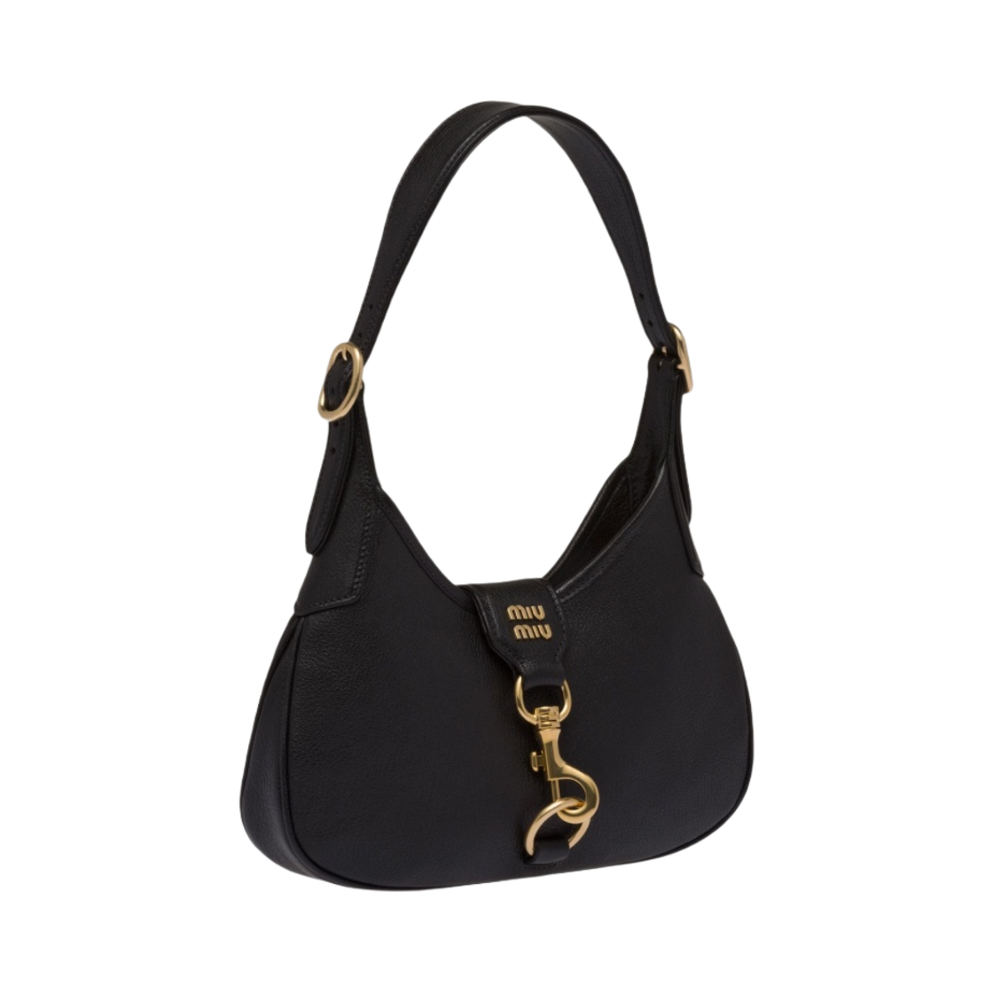 미우 미우 마드라스 가죽 호보백 블랙(Miu Miu Madras Leather Hobo Bag Black) - 2
