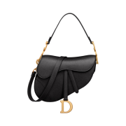 Dior Saddle Bag Grained Calfskin Black