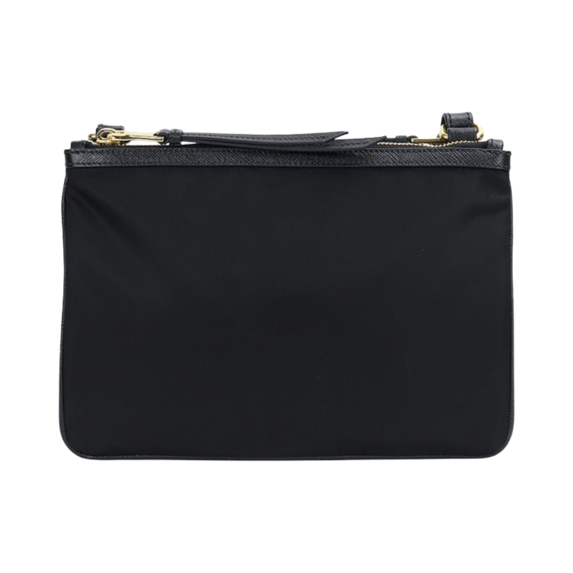 프라다 나일론 더블 지퍼 크로스바디백 블랙(Prada Nylon Double Zipped Crossbody Bag Black) - 2