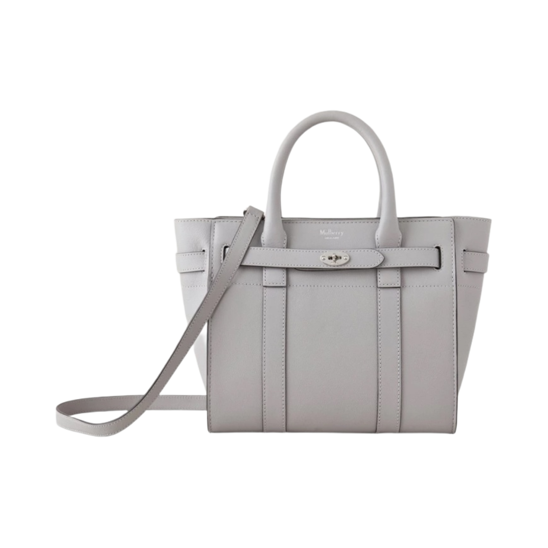 멀버리 마이크로 클래식 그레인 미니 지퍼 베이스워터 페일 그레이(Mulberry Micro Classic Grain Mini Zipped Bayswater Pale Grey)