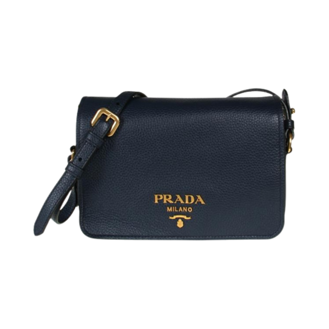 1BD163-2E8K-F0216 Prada Vitello Phenix Flap Crossbody Bag Baltic Blue