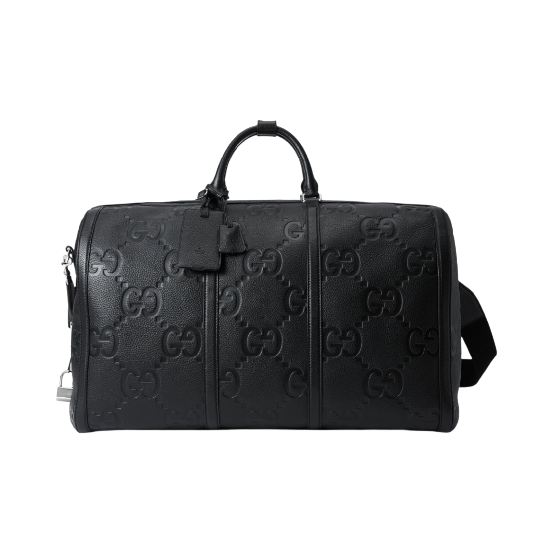 구찌 점보 GG 라지 더플백 블랙 레더(Gucci Jumbo GG Large Duffle Bag Black Leather) - 1