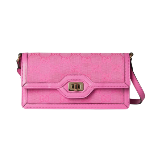 Gucci Luce Mini Shoulder Bag GG Canvas Pink