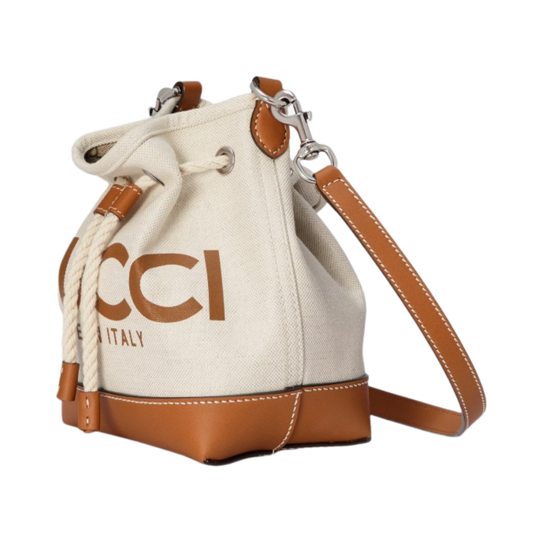 구찌 미니 숄더백 프린트 코튼 리넨 캔버스 베이지 브라운(Gucci Mini Shoulder Bag with Print Cotton Linen Canvas Beige Brown) - 2