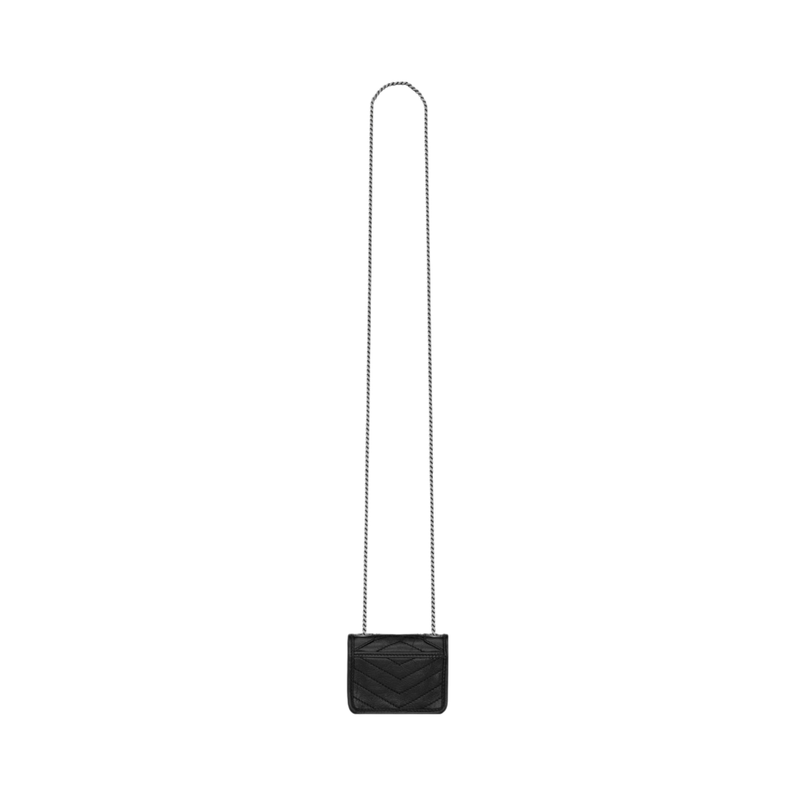 생로랑 크링클 빈티지 레더 니키 에어팟 홀더 마이크로백 블랙(Saint Laurent Niki Airpods Holder Micro Bag in Crinkled Vintage Leather Black) - 3