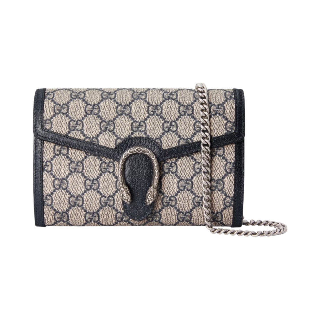 구찌 디오니서스 GG 체인 지갑 베이지 블루 슈프림(Gucci Dionysus GG Chain Wallet Beige Blue Supreme) - 1