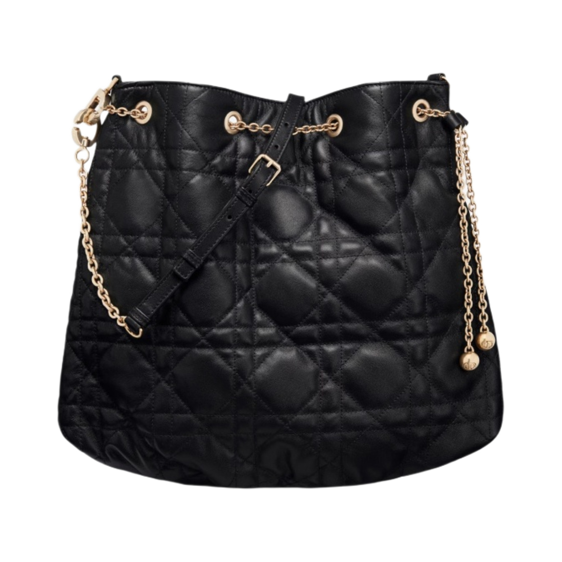 디올 라지 디올 암미 백 서플 매크로까나쥬 램스킨 블랙(Dior Large Dior Ammi Bag Supple Macrocannage Lambskin Black) - 1
