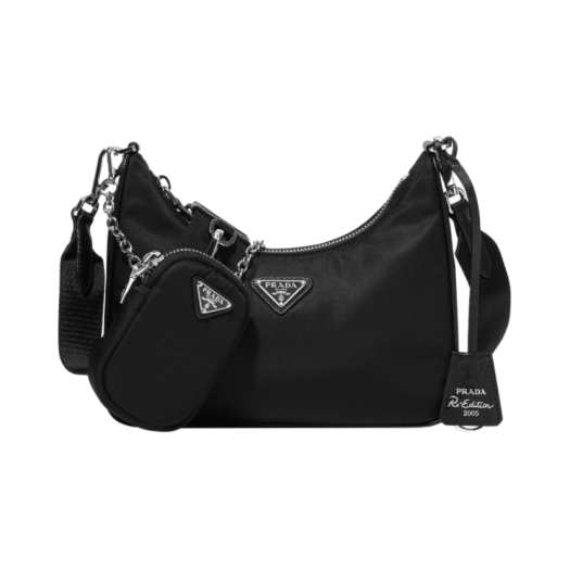 1BH204-064/R064-F0002 Prada Re-Edition 2005 Re-Nylon Shoulder Bag Black