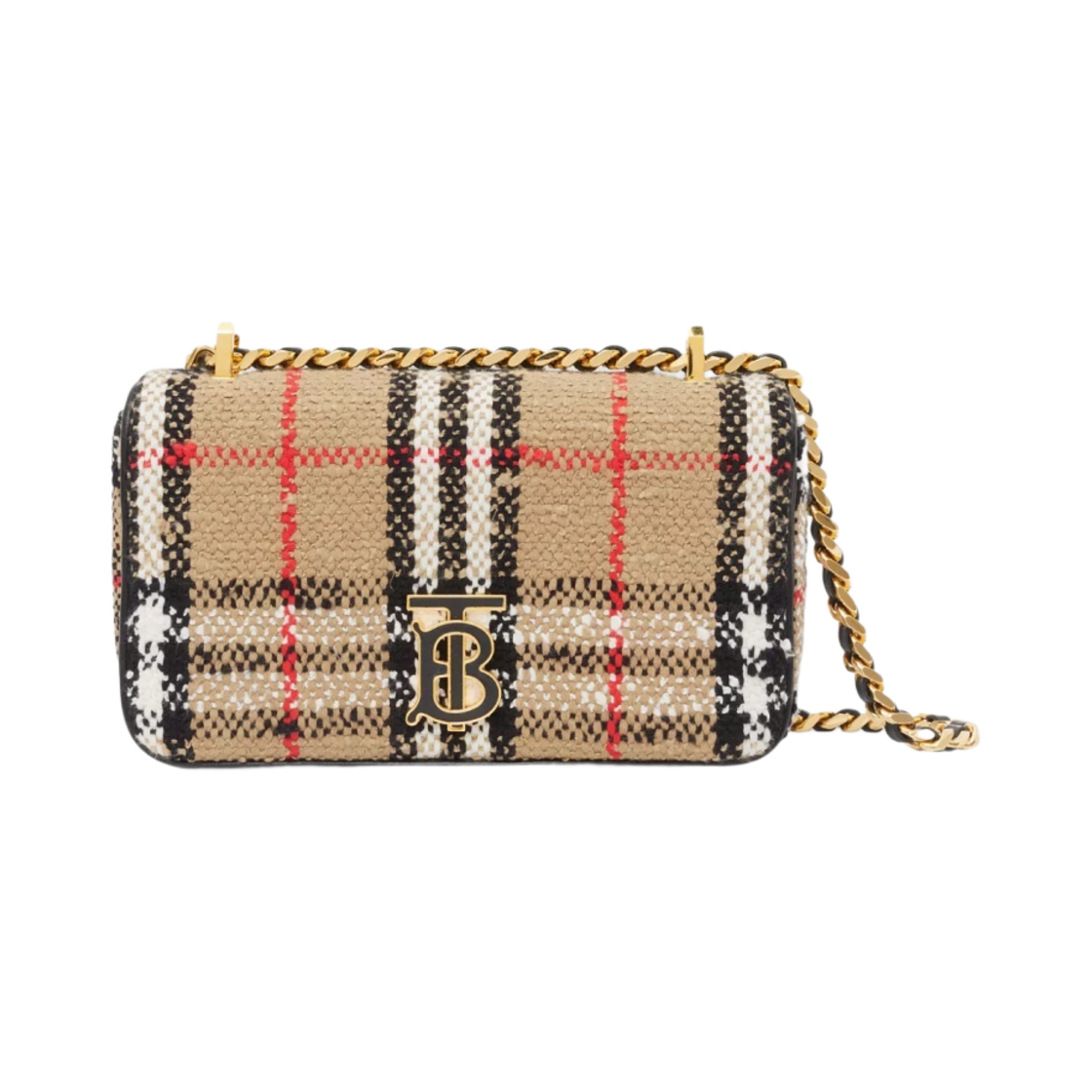 8063083 Burberry Vintage Check Boucle Mini Lola Bag Archive Beige