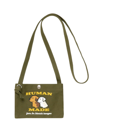 HM25GD048 Human Made Mini Shoulder Bag Olive Drab