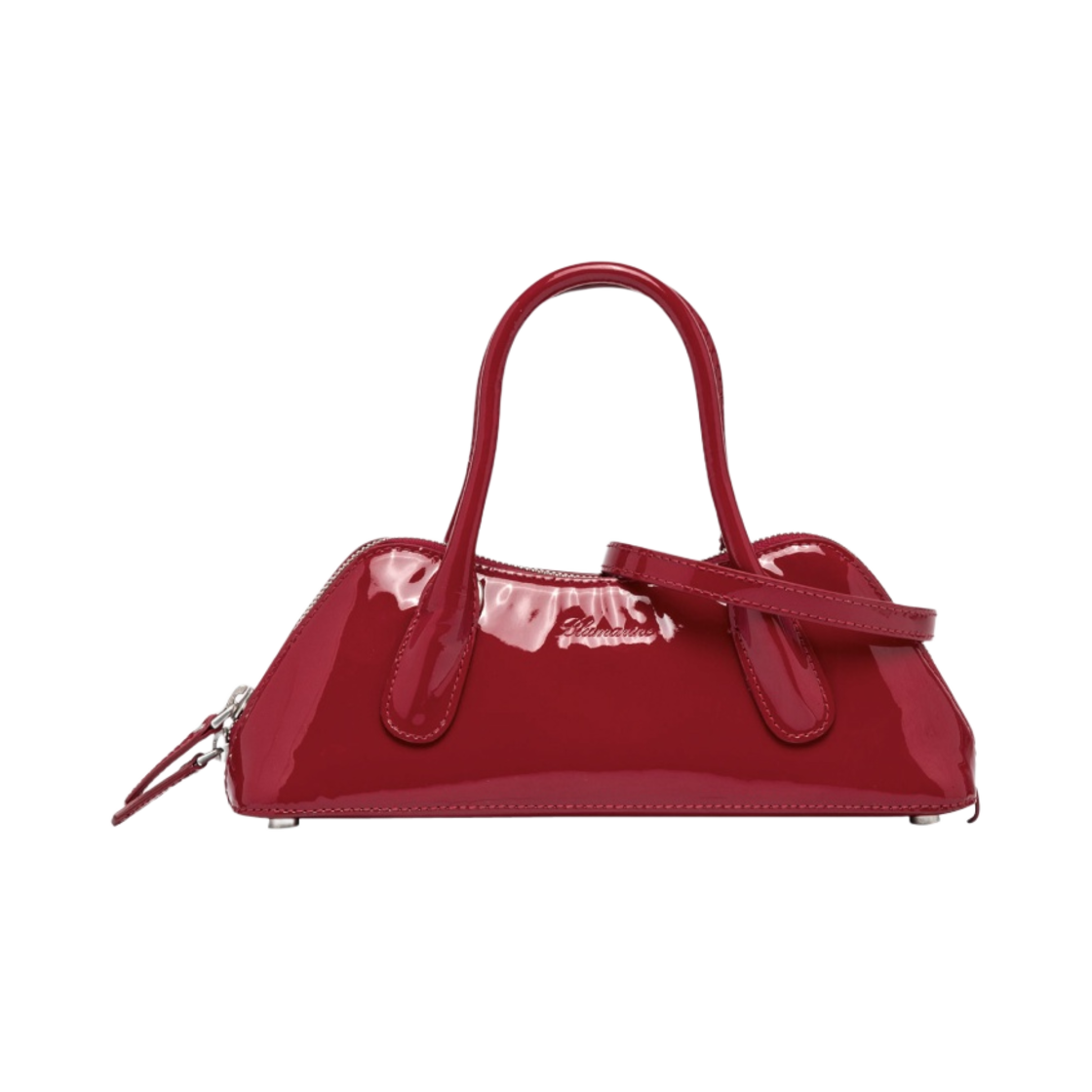 HW182A-N0314 Blumarine Mini Kiss Me Bag In Patent Leather Red