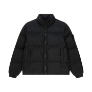 (Kids) Stone Island 40823 Garment Dyed Crinkle Reps R-Nylon Down Black - 23FW