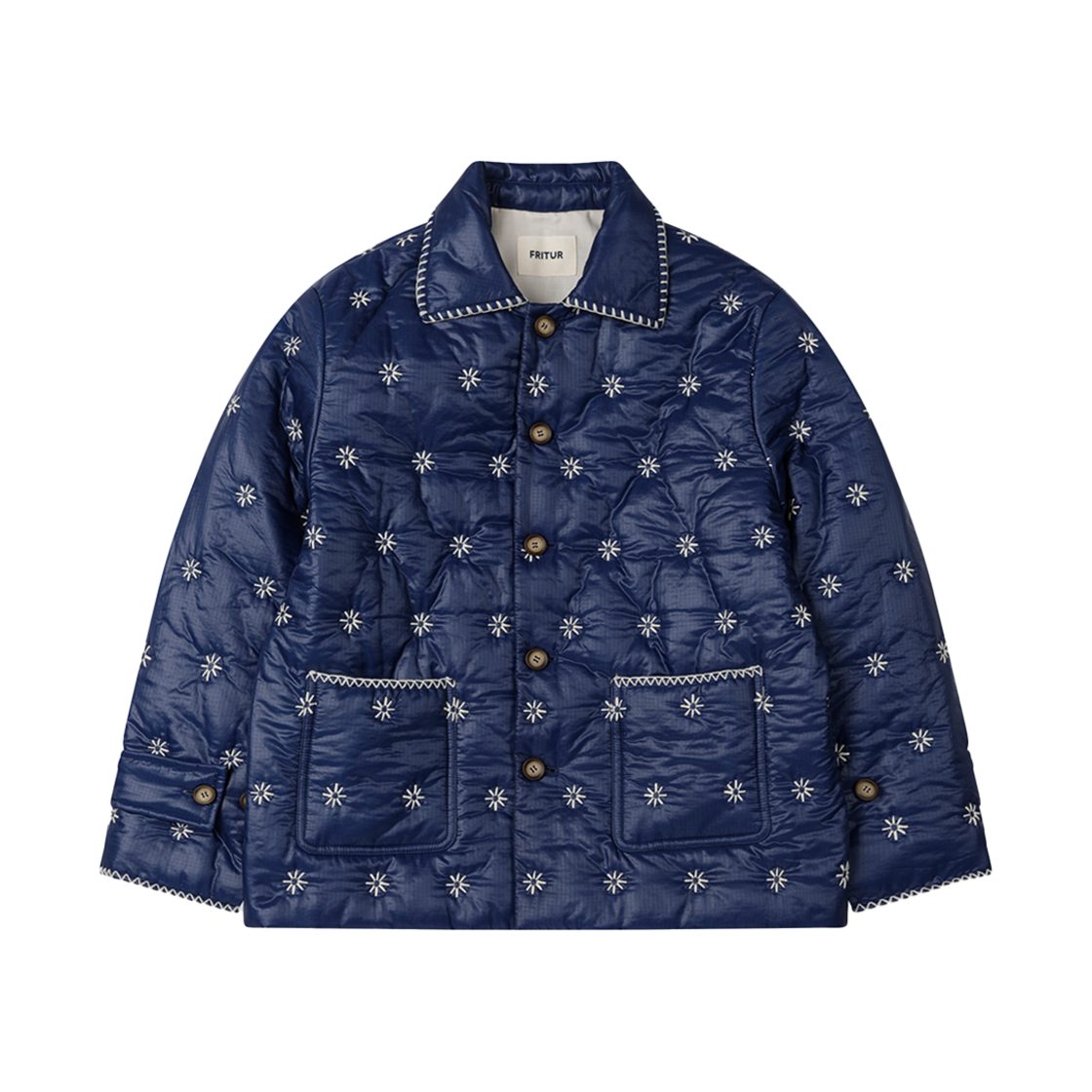 F244PD01_02 Fritur The KYOTO Quilted Work Jacket Navy_F244PD01
