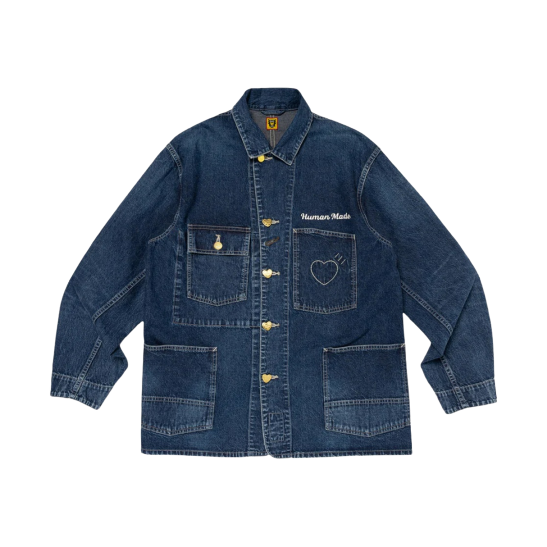 HM28JK002 Human Made Denim Coverall Jacket Future Indigo