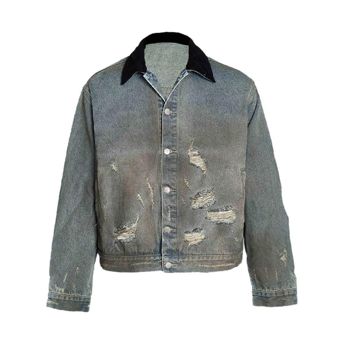 STEEPC_24_023 STEEPC Work Coduroy Collar Denim Jacket