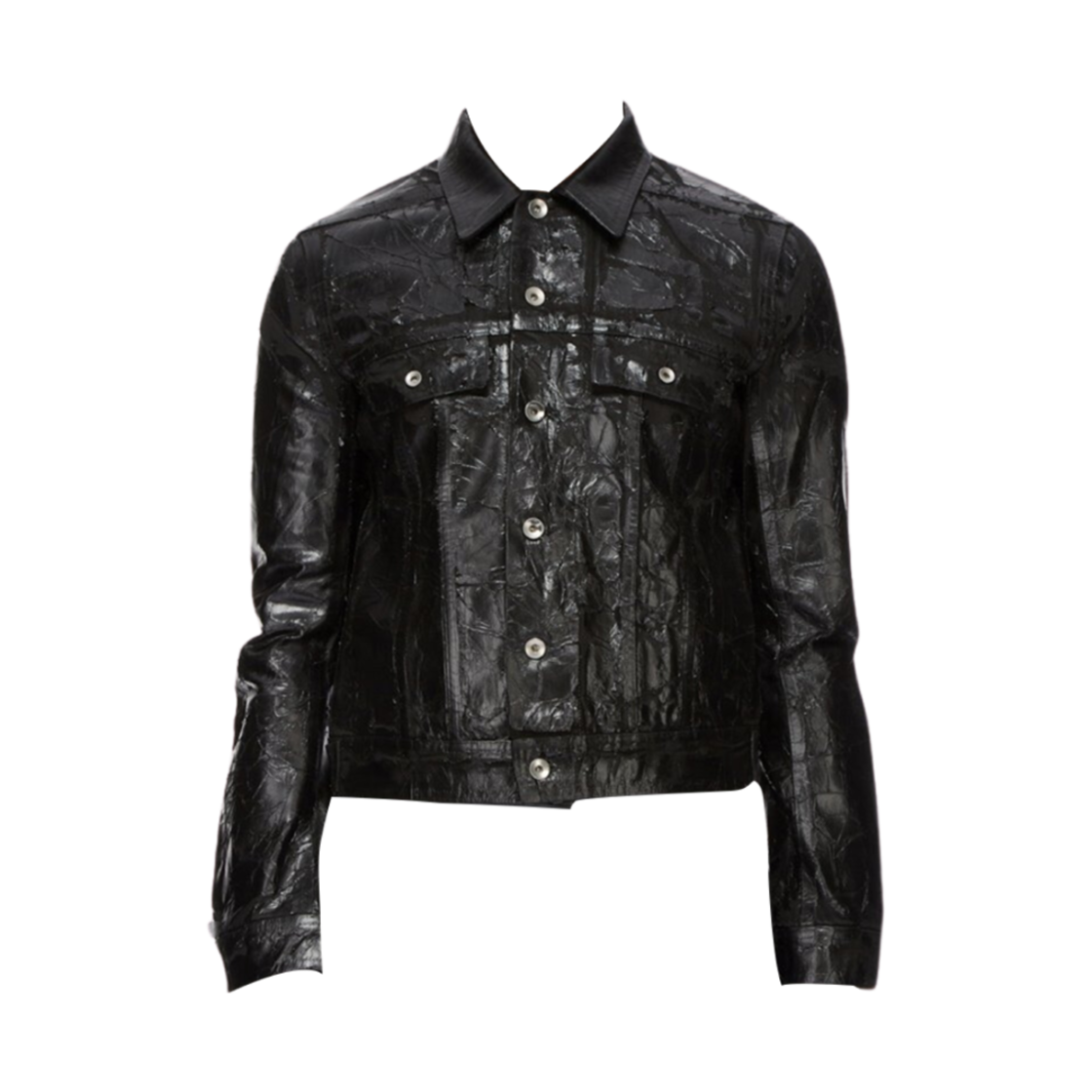 DU02D2751-BMC-09 Rick Owens Porterville Trucker Jacket Black