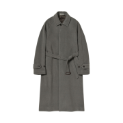 Auralee Cashmere Wool Mosser Soutien Collar Coat Gray - 22AW