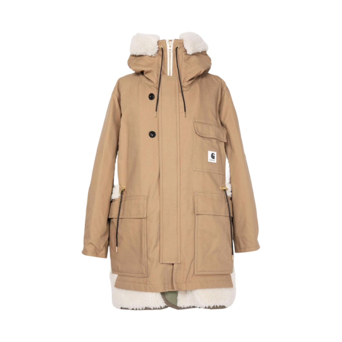 사카이 x 칼하트 WIP 캔버스 파카 시베리안 베이지(Sacai x Carhartt WIP Canvas Parka Siberian Beige)