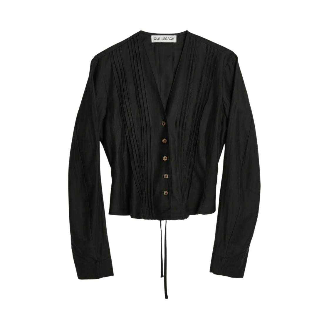 (W) 아워레가시 플리츠 블라우스 블랙 익스피리언스드 비스코스((W) Our Legacy Pleated Blouse Black Experienced Viscose) - 1