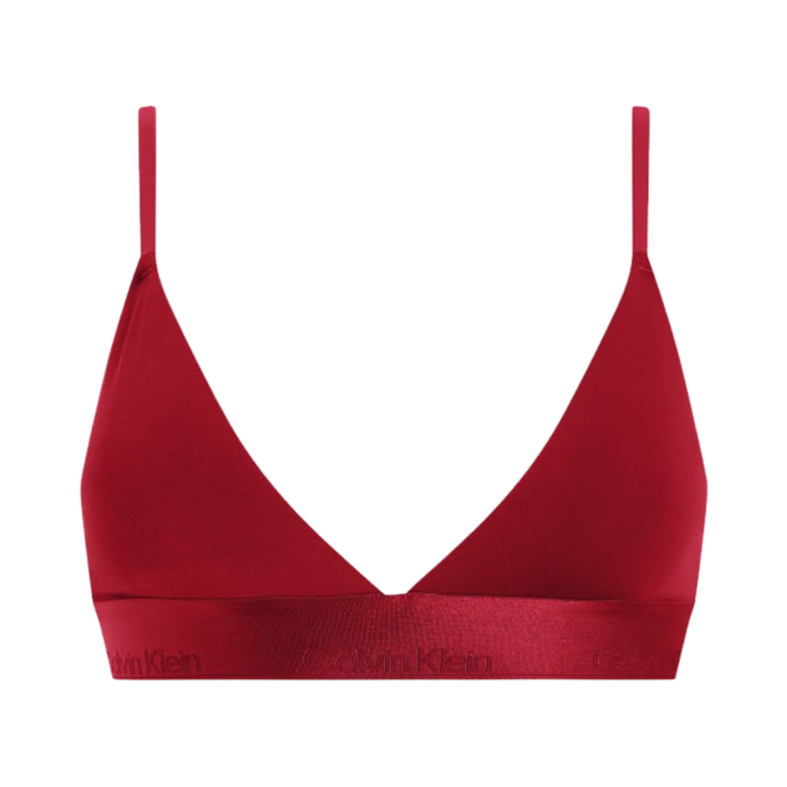 QF7994EXLL (W) Calvin Klein Tonal Logo Triangle Bra Red