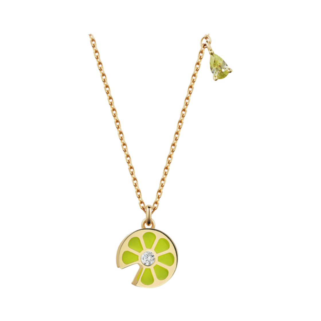 Lime Necklace Kims Fruits Hip-Hop Basics Lime Necklace