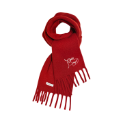 [예약 배송] Margarin Fingers Heart Embroidery Wool Muffler Red