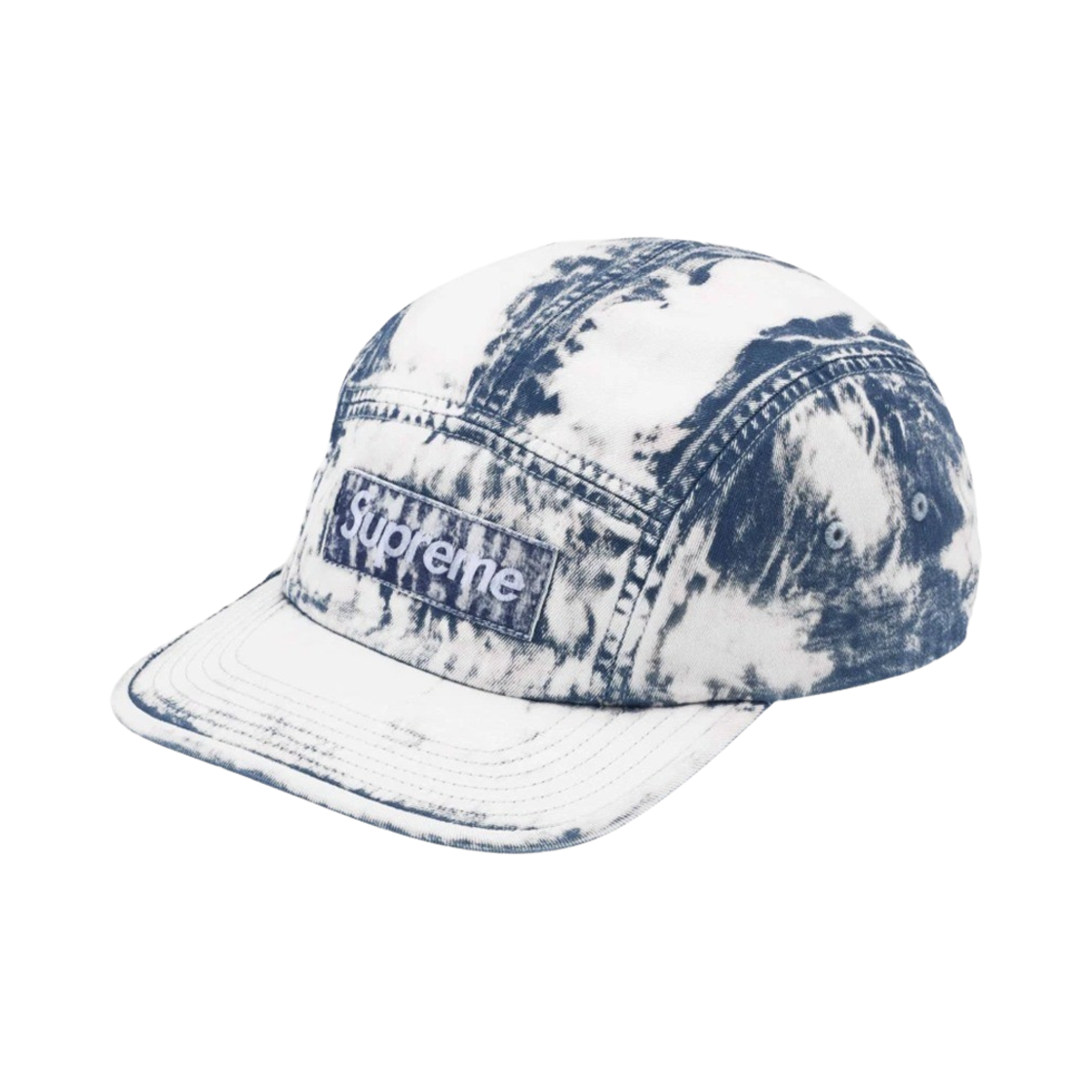 KM4AHTCSP85NY Supreme Bleached Chino Camp Cap Navy