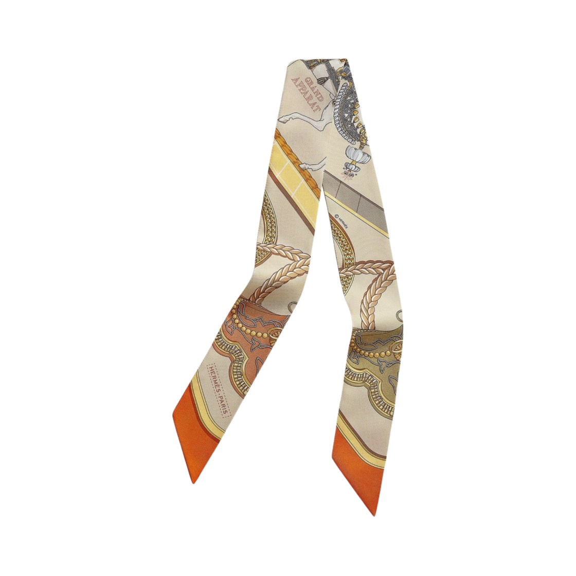 (W) 에르메스 그랜드 아파랏 트윌리 베쥬 오랑쥬 죤((W) Hermes Grand Apparat Twilly Beige Orange Jaune)