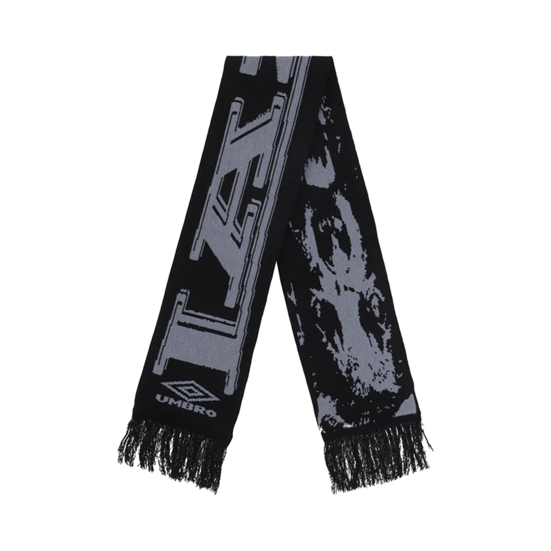 엄브로 x 슬램잼 레이지 스카프 블랙 앤트러사이트(Umbro x Slam Jam Lazy Scarf Black Anthracite)