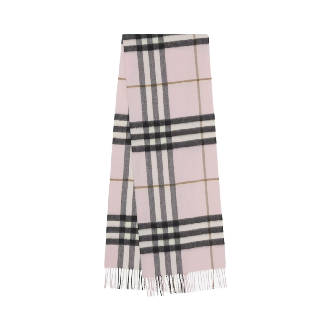 8049711 Burberry Classic Check Cashmere Muffler Pale Candy Pink