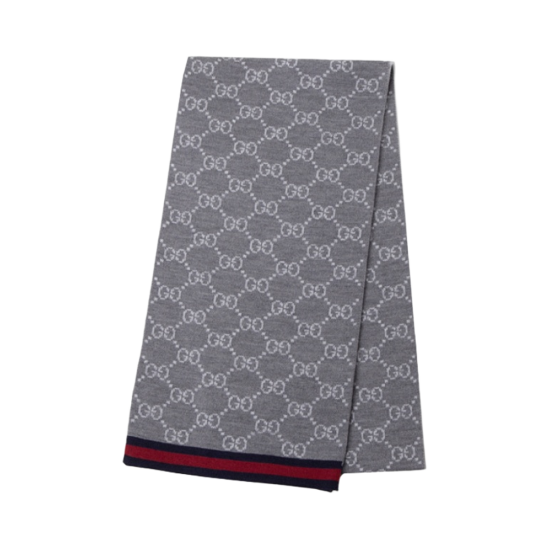 구찌 GG 투톤 울 스카프 그레이