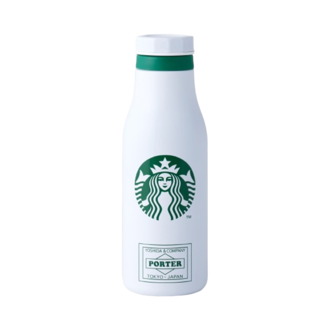 - Porter x Starbucks S/S Logo Bottle 473ml White