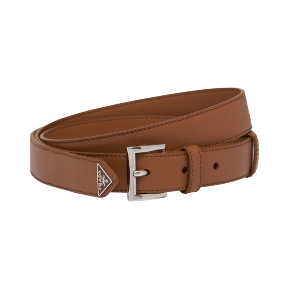 (W) 프라다 레더 벨트 꼬냑((W) Prada Leather Belt Cognac) - 1