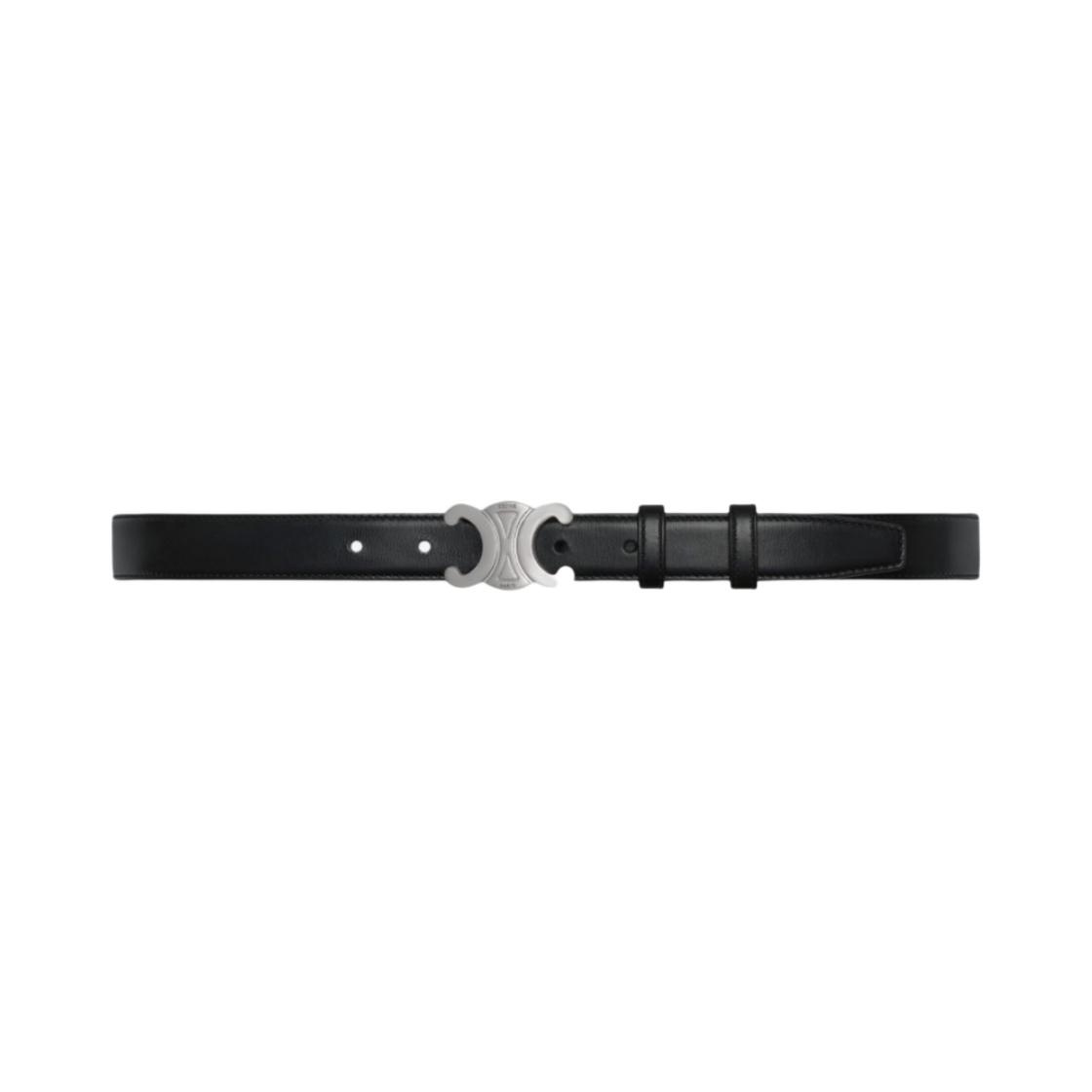 셀린느 미디움 트리옹프 벨트 토리옹 레더 블랙(Celine Medium Triomphe Belt in Taurillon Leather Black)