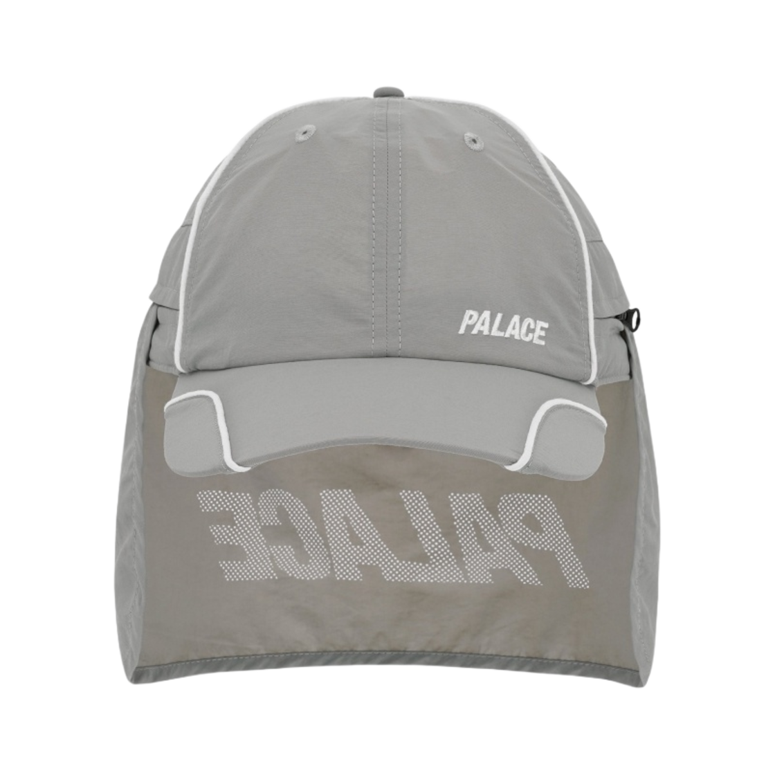 팔라스 폰트 집 쉘 넥 세이버 6-패널 그레이 - 23SS(Palace Font Zip Shell Neck Saver 6-Panel Grey - 23SS)