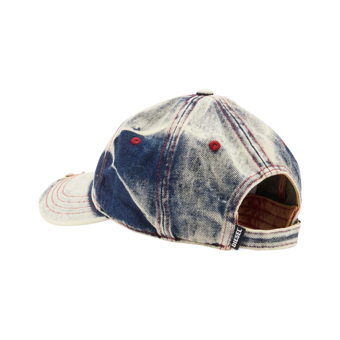 A064670DGAV Diesel C-Seymon Treated Denim Baseball Cap Blue White - #2