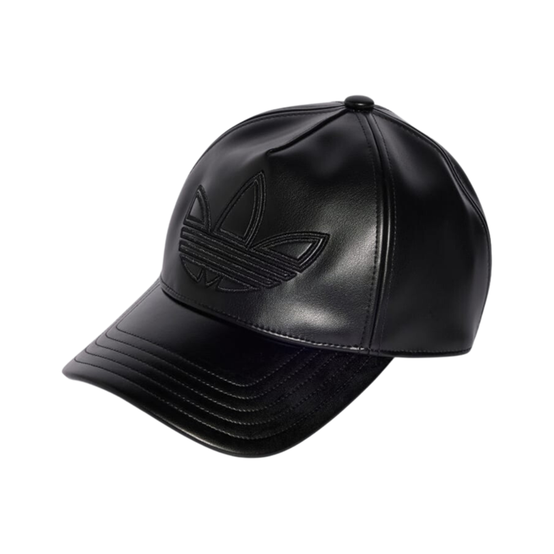 아디다스 폴리우레탄 트레포일 아웃라인 베이스볼 캡 블랙