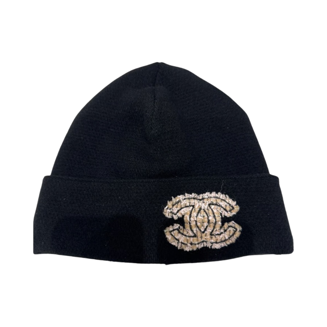AA8603-B09235-94305 (W) Chanel Cloche Beanie Cashmere & Black