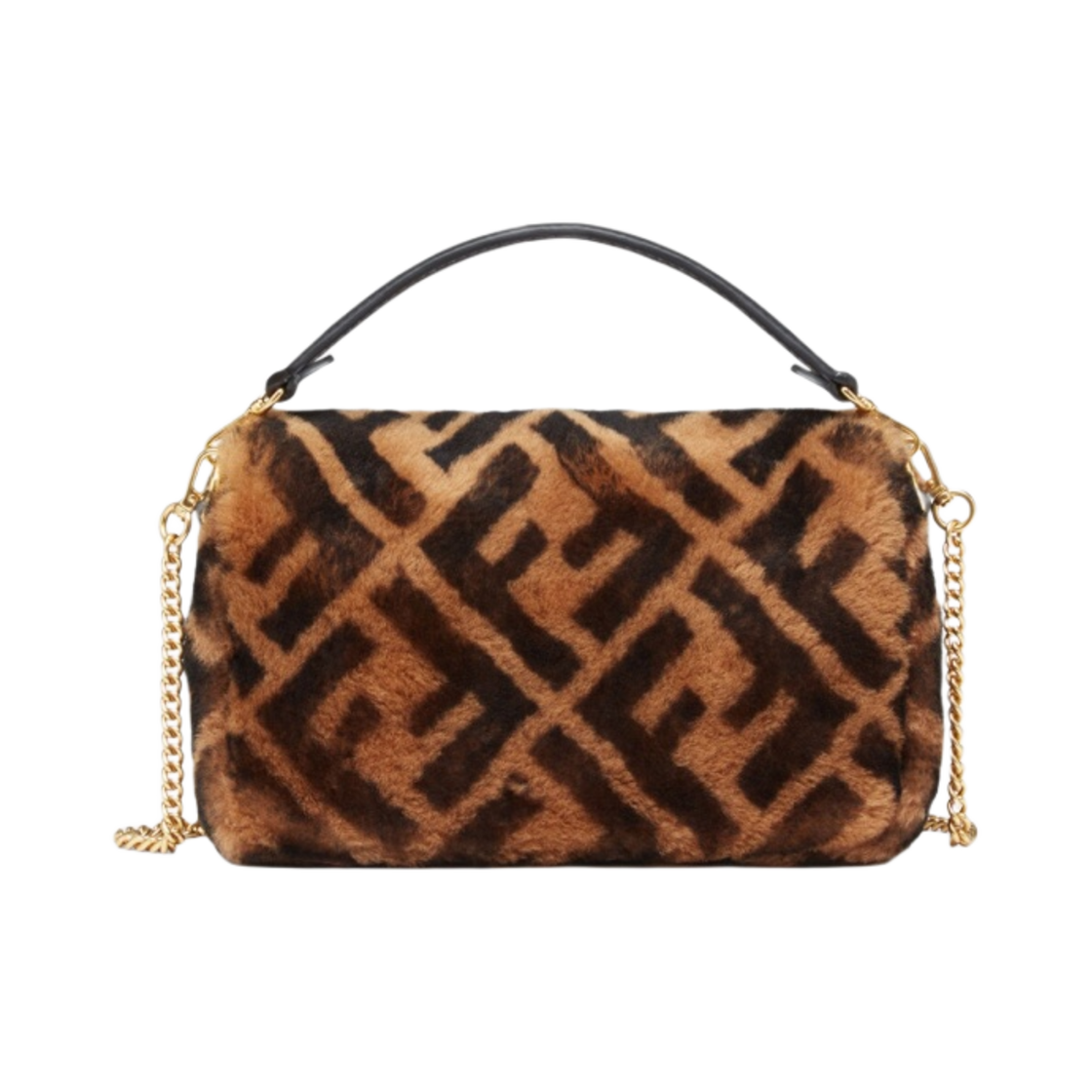 펜디 쉽스킨 미니 바게트백 브라운(Fendi Sheepskin Mini Baguette Bag Brown) - 3