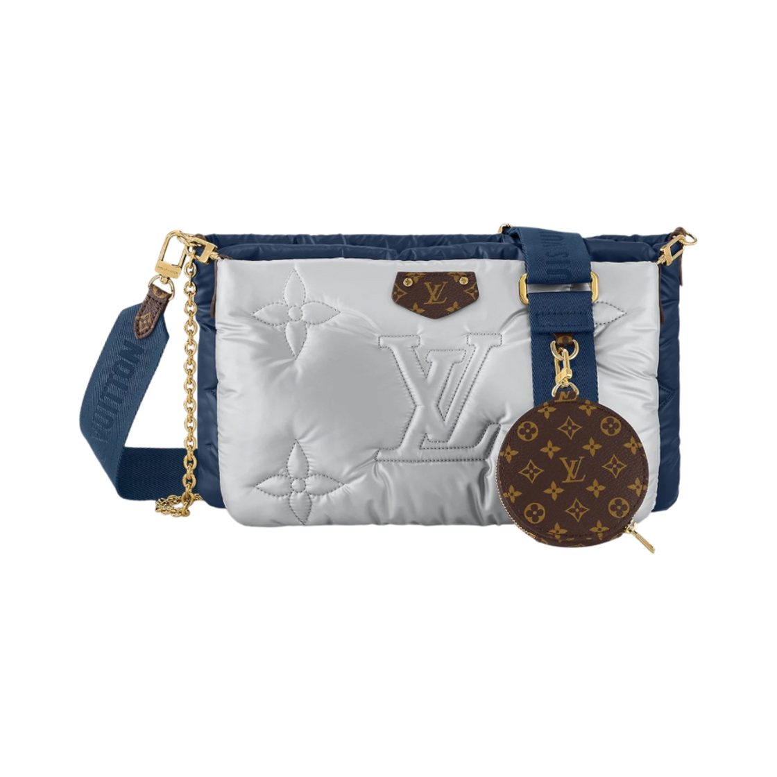 루이비통 맥시 멀티 포쉐트 악세수아 네이비 블루 실버(Louis Vuitton Maxi Multi Pochette Accessoires Navy Blue Silver) - 1