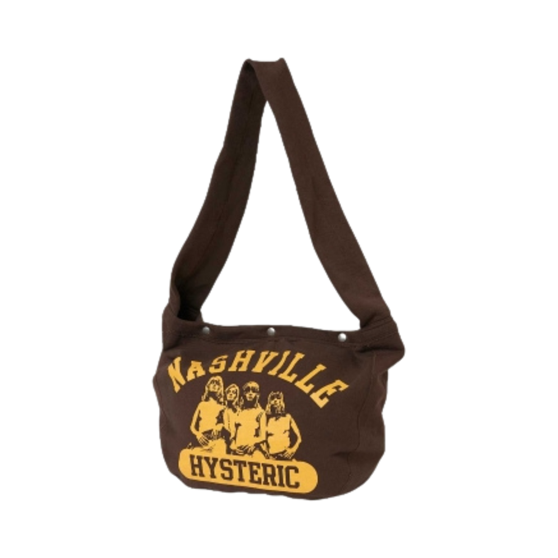 (W) 히스테릭 글래머 내쉬빌 스웨트 뉴스페이퍼 백 브라운((W) Hysteric Glamour Nashville Sweat News Paper Bag Brown)