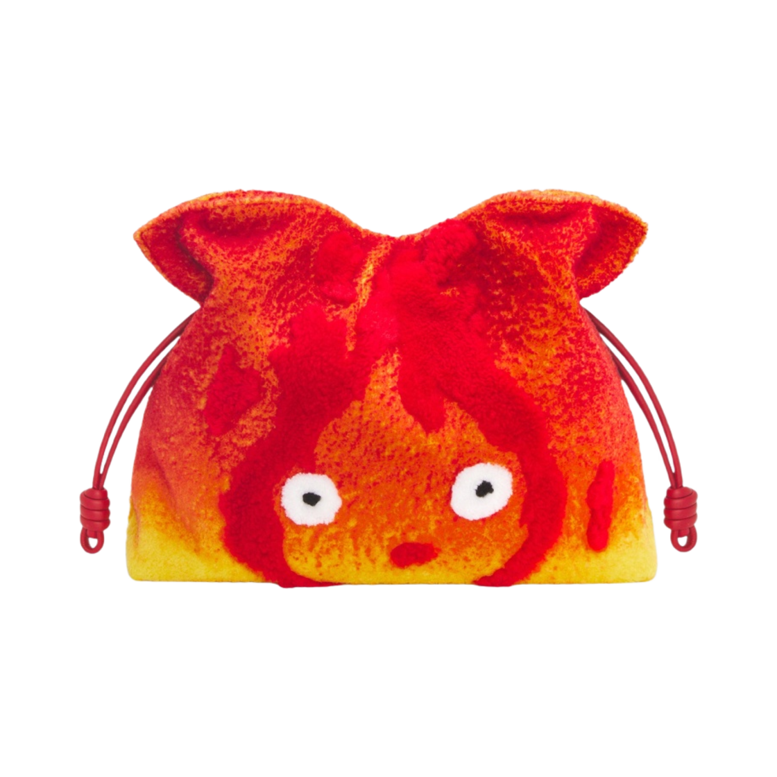 로에베 x 하울의 움직이는 성 캘시퍼 XL 플라멩코 셔링 클러치 레드(Loewe x Howl's Moving Castle Calcifer XL Flamenco Clutch in Shearling Red) - 1
