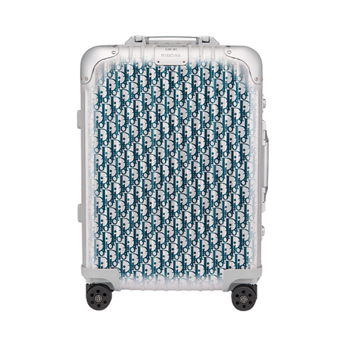 리모와 x 디올 캐리온 러기지 그라디언트 블루 오블리크 알루미늄(Rimowax Dior Carry-On Luggage Gradient Blue Oblique Aluminum)