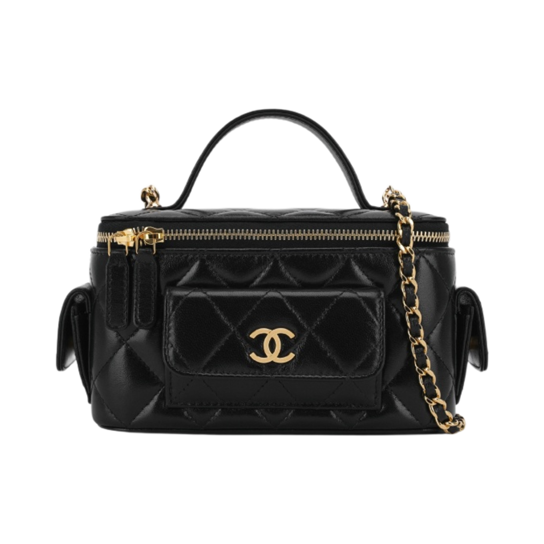 AP3017-B09208-94305 Chanel Vanity With Chain Lambskin & Gold Black - 대표 이미지 #1