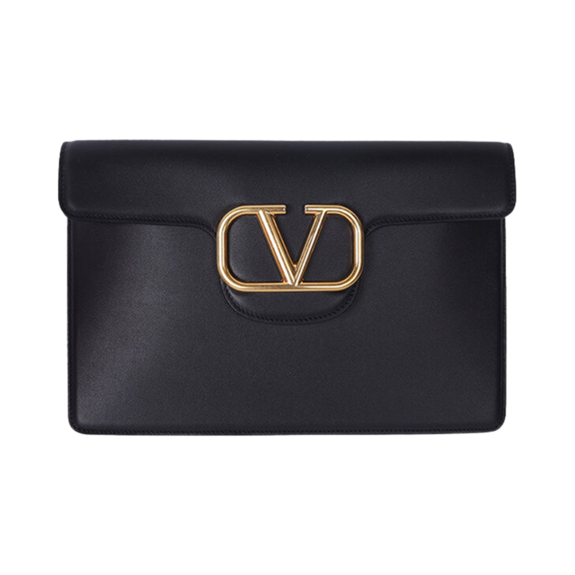 P0Z17ZXL0NO Valentino Vlogo Signature Calfskin Clutch Black
