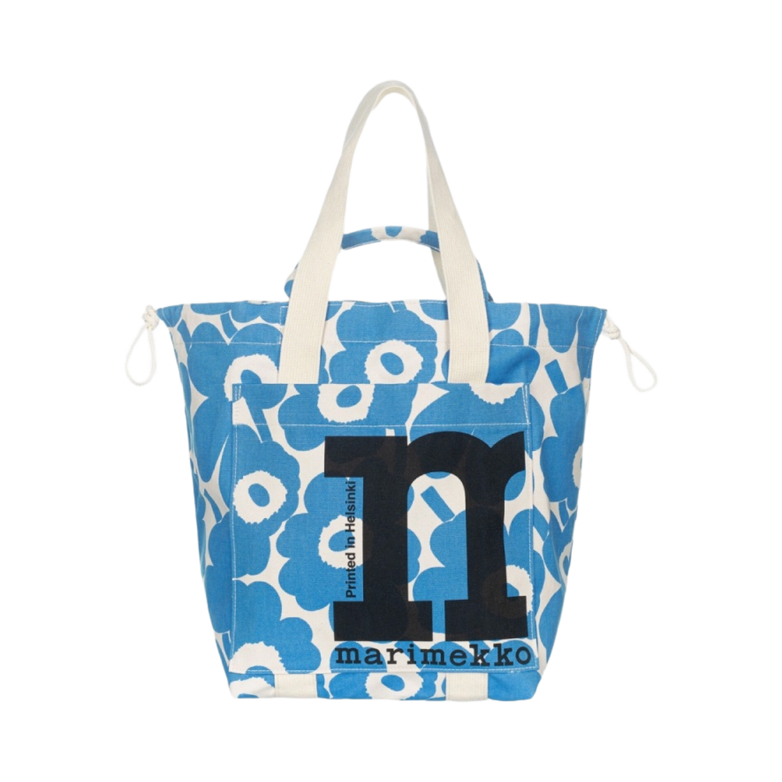091971-845 Marimekko Mono City Tote Bag Unikko Cotton Light Blue