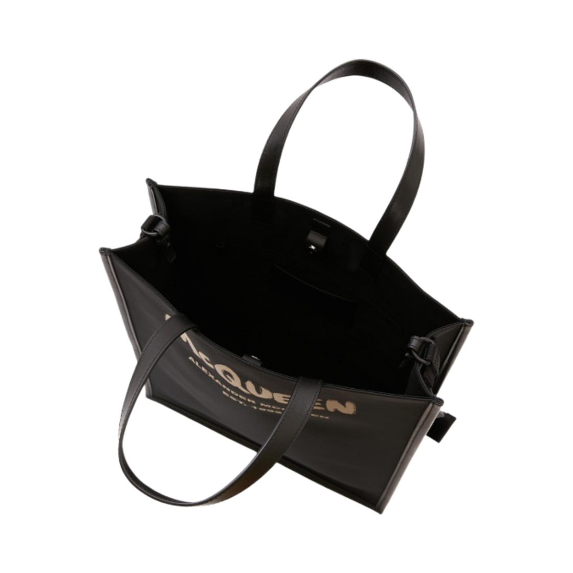 알렉산더 맥퀸 그래피티 엣지 토트백 블랙 오프 화이트(Alexander McQueen Graffiti Edge Tote Bag Black Off White) - 2
