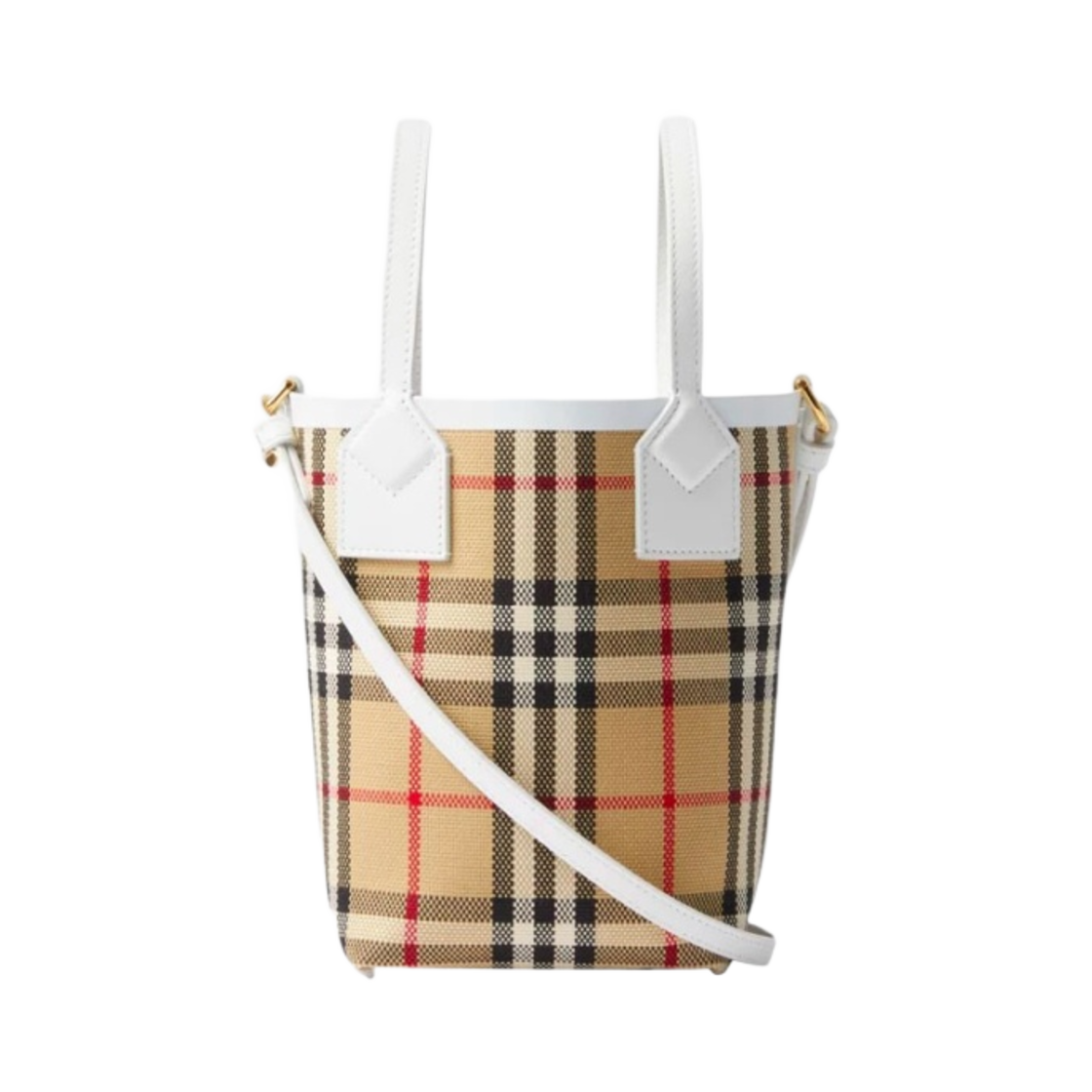 버버리 미니 런던 토트백 아카이브 베이지 화이트(Burberry Mini London Tote Bag Archive Beige White) - 3